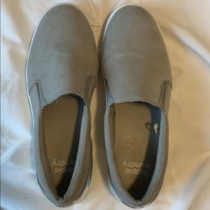 Light Gray slip ons